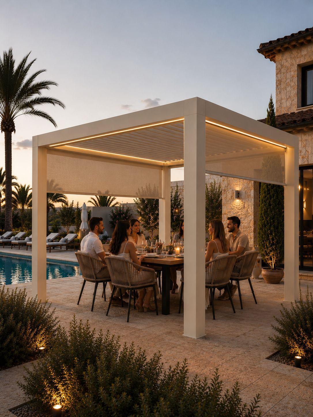 Outdoor lounge and entertaining setting